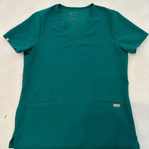 FIGS Women's Hunter Green Scrub Top